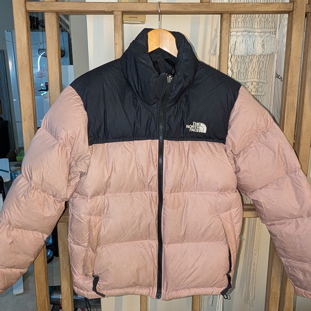 The North Face Black and Pink Puffer Jacket
